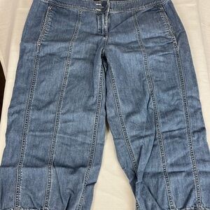 New York & Company Capri Jeans Womens Size 10 Blue Denim Casual Stretch